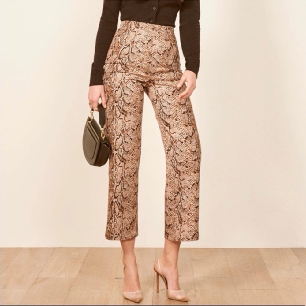 Reformation Marlon Snake Print Pants